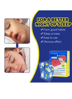 Sefudun SEFUDUN Children's Closed Mouth Patch Mouth Breathing Correction Physical Snoring Patch Children's Sleep Sealing Patch 50Pcs Use Lip PatchTo Improve Sleep, Avoid Mouth Breathing,Soft Non-Woven Fabric  - Image 4