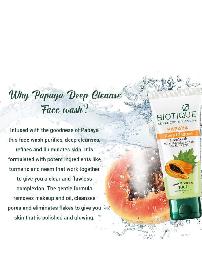 Biotique Bio Papaya Visibly Flawless Skin Face Wash For All Skin Types, 150ml, Multi, NEWRETFW040 - Image 5