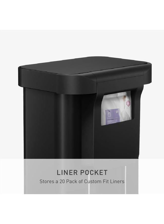 simplehuman Hands-Free Kitchen Step Trash can, 45 Liter, Matte Black - Image 5