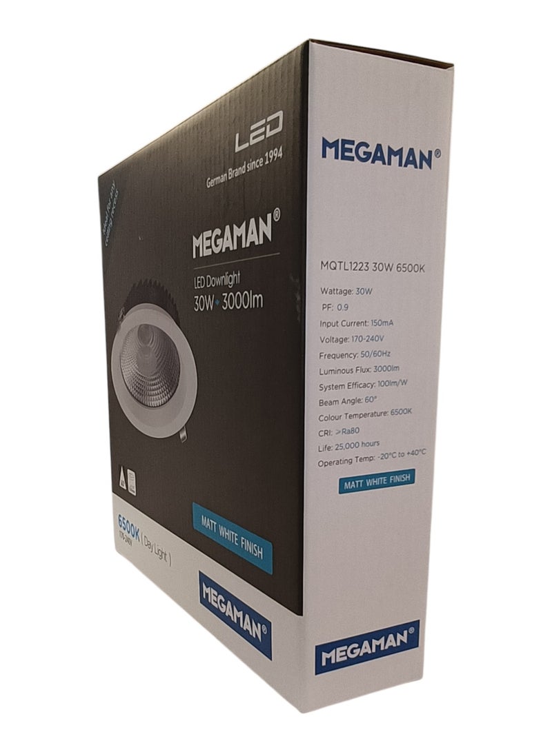 Megaman Recessed 30W LED Downlight - Day Light(6500K) - Image 2