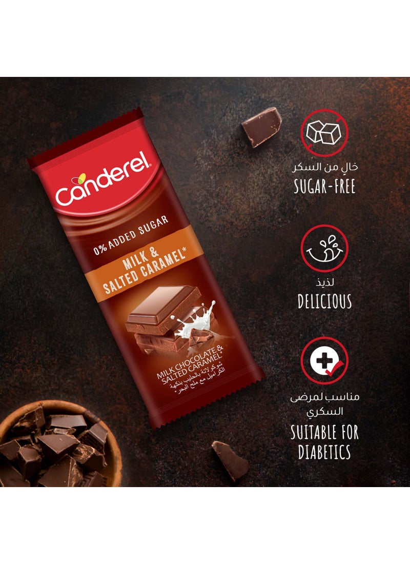 Canderel شوكولاتة حليب كراميل مملح بدون سكر مضاف - Image 4