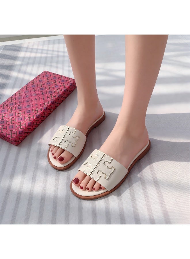 Burch Women's summer outerwear slippers, light luxury, versatile for commuting, classic logo, fashionable and exquisite - Image 2