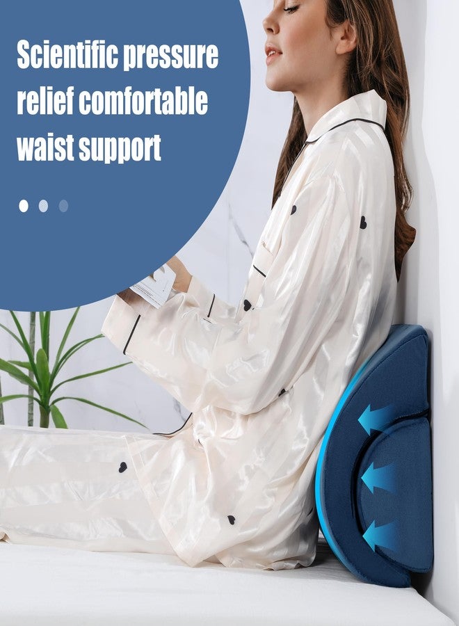 ROYALAY Half Moon Bolster Knee Pillow for Legs, Knees, Lower Back and Head, Adjustable Semi Roll Round Lumbar Support Pillow for Bed Sleeping, Health Large Half Moon Pillow for Reduce Pressure,Blue - Image 3