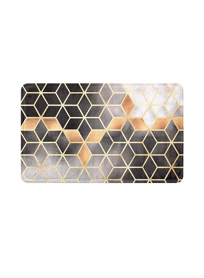 RIZARIES SuperSoft Smoky Cubes Door Mat, Non-slip Washable, 50 x 80cm - Image 1