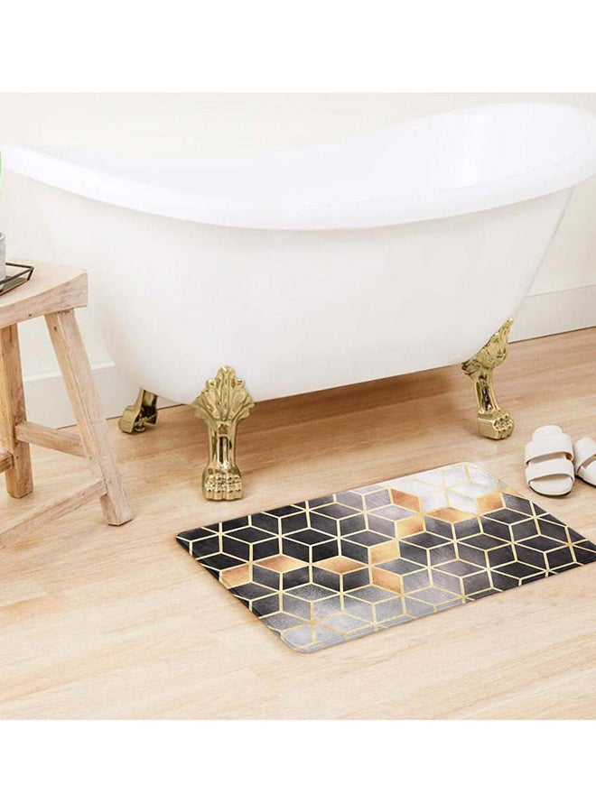RIZARIES SuperSoft Smoky Cubes Door Mat, Non-slip Washable, 50 x 80cm - Image 3