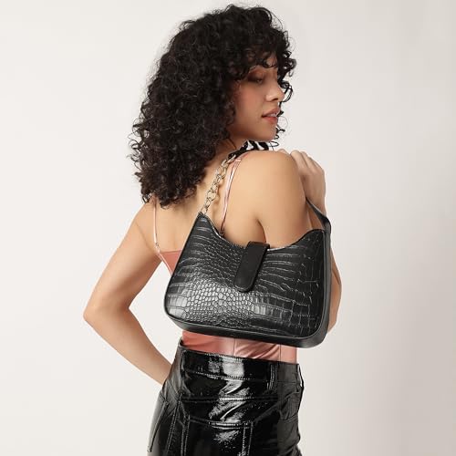 Fastrack Casual Shoulder Bag with Zipper and Magnetic Button for Girls, Medium Size with Internal Zipper, Made with High-Quality Faux Leather, Versatile and Durable Design - Image 2