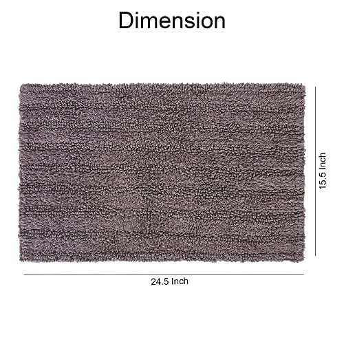 SASHAA WORLD Super Absorbent Non Slip BathMat | Bathmat for Living Room, Bathroom, Kitchen, Bedroom, Indoor & Outdoor | Charcoal Bathmat | 40 x 60 cm, Pack of 1 - Image 5