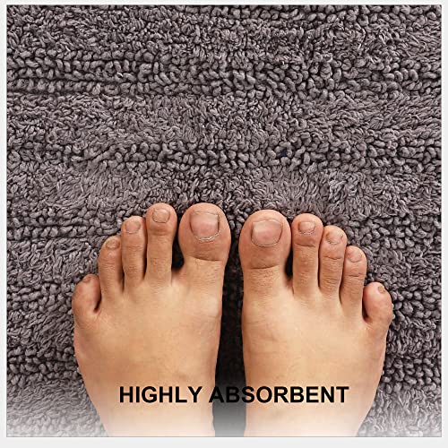 SASHAA WORLD Super Absorbent Non Slip BathMat | Bathmat for Living Room, Bathroom, Kitchen, Bedroom, Indoor & Outdoor | Charcoal Bathmat | 40 x 60 cm, Pack of 1 - Image 4