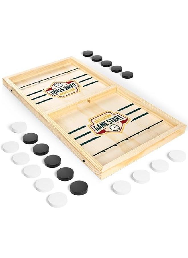 Generic Exciting Fast Sling Puck Game,Crash Bash Board Game,Table Top Hockey Game,Football Slingshot Game,Wooden Hockey Game,Rapid Sling Table Battle Speed String Puck Game 