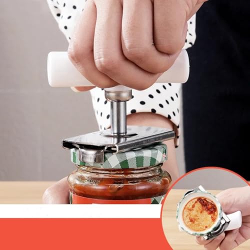 Digital Shoppy Adjustable Jar Opener, White, Stainless Steel and Plastic, Kitchen Accessories, Can and Bottle Opener with Labor-Saving Cap Screw - Image 3