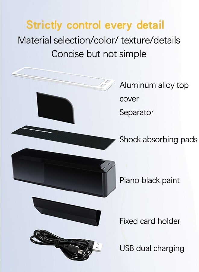 GROIC 2 in 1 USB Car Seat Gap Filler Organizer Multifunctional Key Holder Driver Front Side Storage Box with Ports Charger, Auto Console for - Image 3