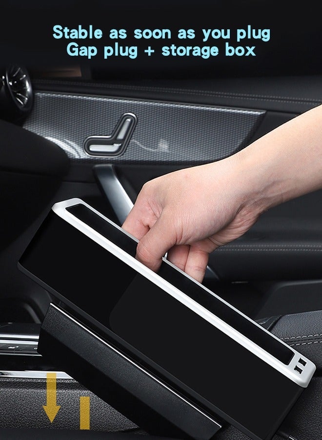 GROIC 2 in 1 USB Car Seat Gap Filler Organizer Multifunctional Key Holder Driver Front Side Storage Box with Ports Charger, Auto Console for - Image 5