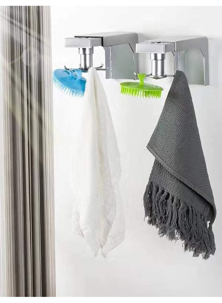 Plastic Hook Rack Rotatable Wall Mount Cookware Hook For Kitchen Bathroom - Image 2