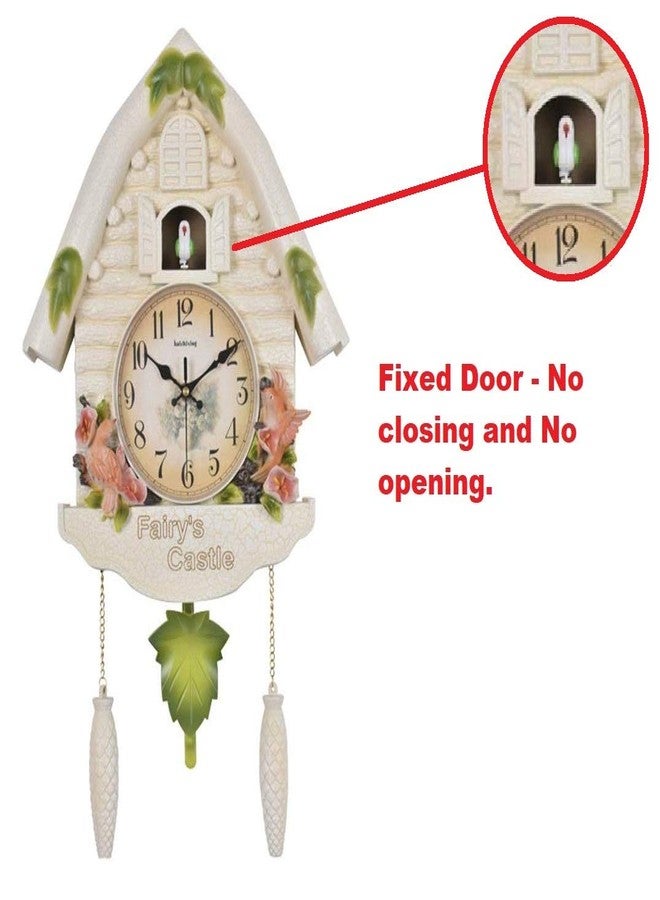 Three Secondz Plastic Cuckoo Wall Clock Living Bird Alarm Clock Bell Home 60 Cm X 15 Cm X 36 Cm - Fixed Door Does Not Open Or Close (White), Analog - Image 5