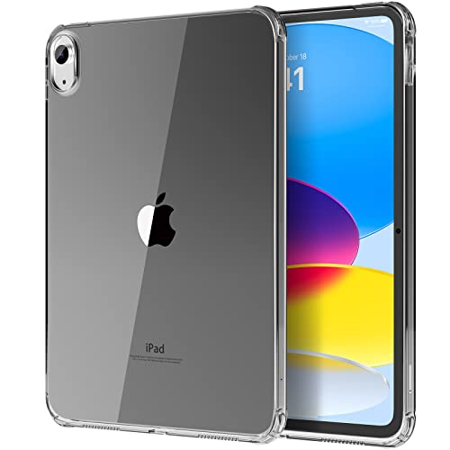 MoKo Clear Case for iPad (A16) 11th Generation 2025 11-inch/10th Generation 2022 10.9 inch, Lightweight Soft TPU, Anti-Scratch Ultra Clear Tablet Cover, Shockproof Impact Resistant, Black - Image 1