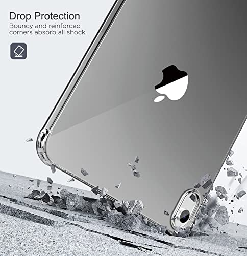 MoKo Clear Case for iPad (A16) 11th Generation 2025 11-inch/10th Generation 2022 10.9 inch, Lightweight Soft TPU, Anti-Scratch Ultra Clear Tablet Cover, Shockproof Impact Resistant, Black - Image 5