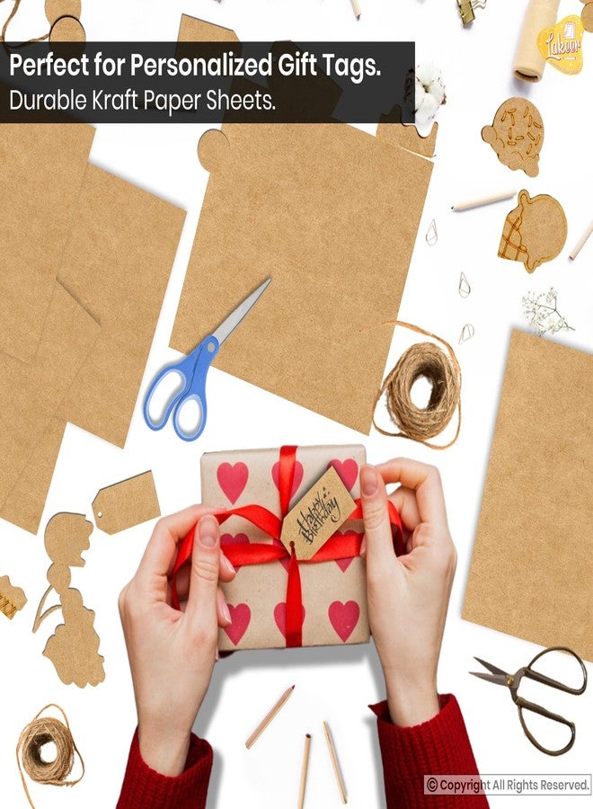 Lakeer 12"x12" Kraft/Craft Paper Craft Liner Sheet - 300 GSM, Brown Color, Pack of 10 Pcs | for DIY Craft, Scrapbooking, Art, Etc. - Image 5