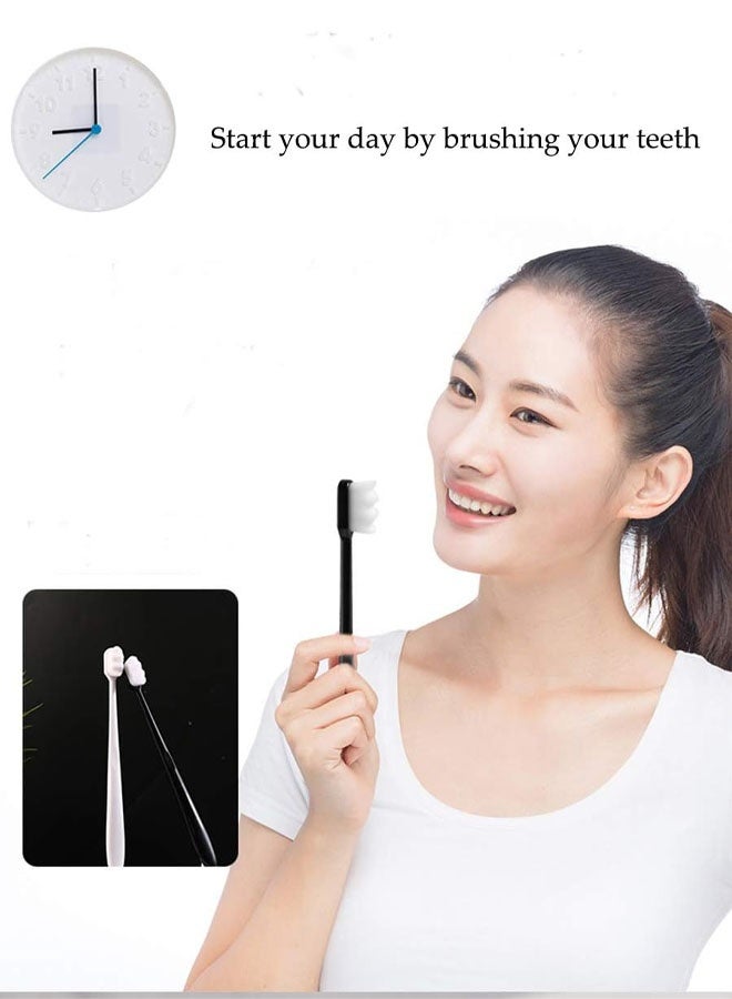 Extra Soft Toothbrush, Ultra Soft-bristled Adult Toothbrush Micro Nano 15000 Floss Bristle Good Cleaning Effect for Sensitive Teeth Oral Gum Recession - Image 2