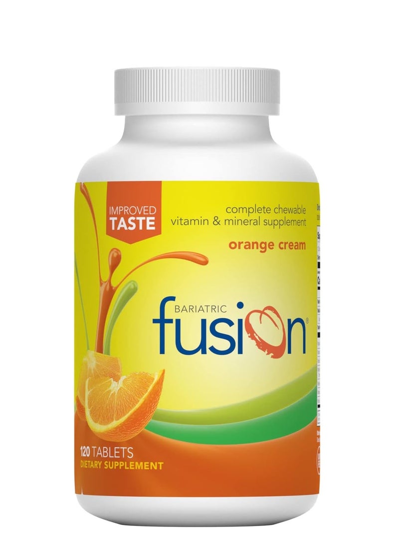 بارياتيك فيوجن كريم البرتقال، مكمل فيتامين ومعادن كامل قابل للمضغ، 120 قرص - Image 1