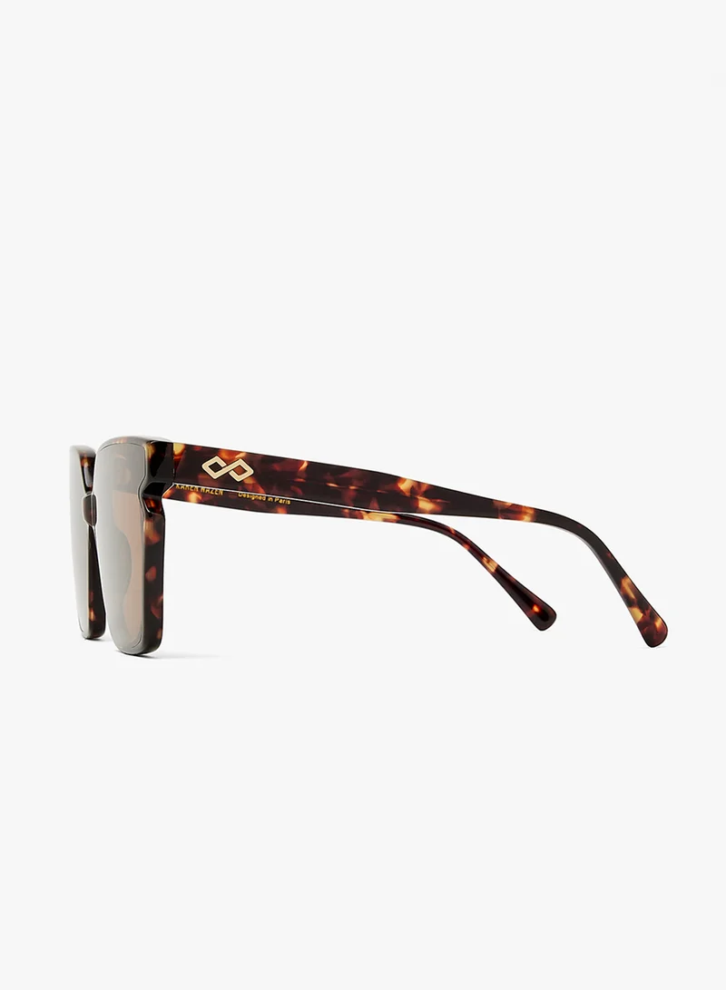 KAREN WAZEN Gaia Square Sunglasses