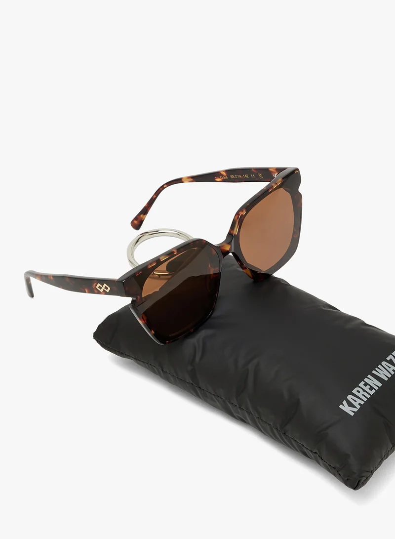 KAREN WAZEN Gaia Square Sunglasses