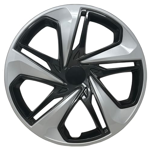 HubStar Hubcap Replacement for Honda Civic 2016-2024, 16-inch Premium Replica Silver-Charcoal Two-Tone Wheel Cover (1 Piece) - Image 1