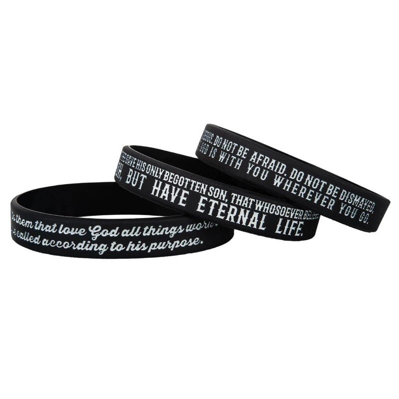 Sainstone Basketball Bible Silicone Bracelets with Inspirational Scriptures - Joshua 1:9, John 3:16, Romans 8:28 - Motivational Wristbands Gifts for Sports, Teens, Men Women (Unisex) - Image 4