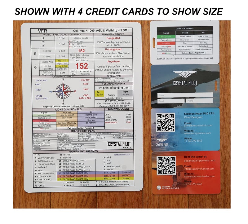 Crystal Pilot VFR-IFR Placard (Large) - Image 2