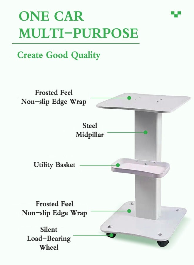 Generic Beauty Salon Trolley Cart, Aluminum Alloy Salon Spa Rolling Trolley Stand Mobile Cart with Wheel  - Image 4