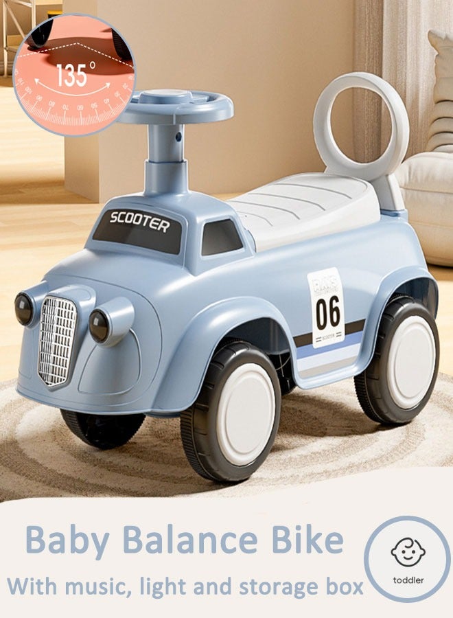 Baby Balance Bike Toys for 12-36 Months Kids Toy Boy and Girls Gifts Toddler Baby Ride on Car No Pedal with Music Steering, Horn & Under Seat Storage  - Image 1