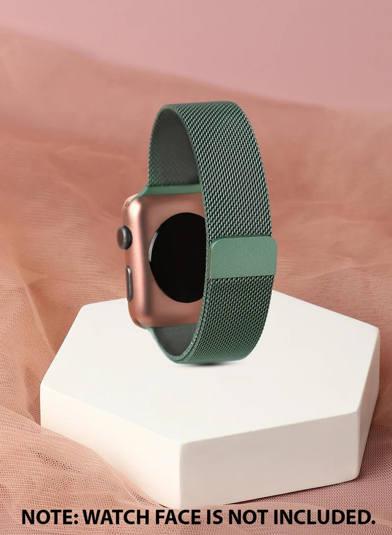 Haute Sauce  Solid Casual Mesh Strap Alloy Apple Watch Strap | 42mm/44mm/45mm for Women | Best Price UAE