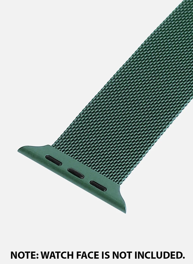Haute Sauce  Solid Casual Mesh Strap Alloy Apple Watch Strap | 42mm/44mm/45mm for Women | Best Price UAE