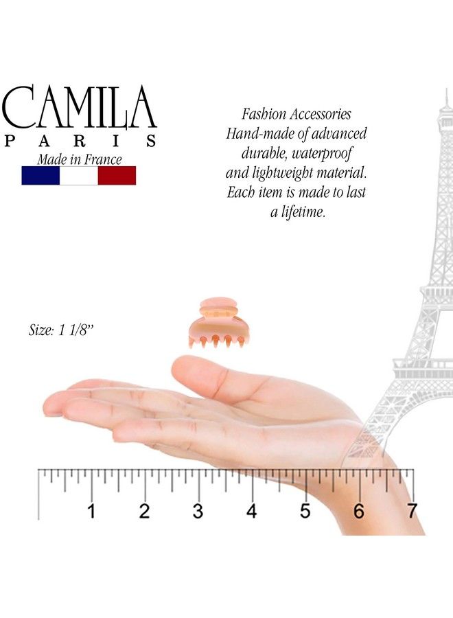 CAMILA Paris Cp3070 French Hair Clip For Women Handmade Pink Small Girls Hair Claw Clips Jaw Durable Styling Hair Accessories For Women Strong Hold No Slip Grip Made In France - Image 4