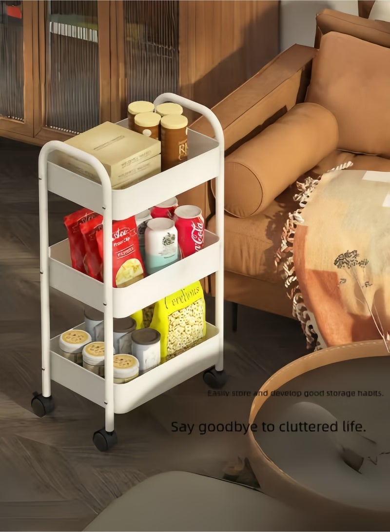 I LOVE KIDS 3 Tier All-Steel Cart,Rolling Cart,Baby Organizer for Storage Baby Products,Home Storage Rack,Kitchen Storage,Bathroom Racks - Image 4