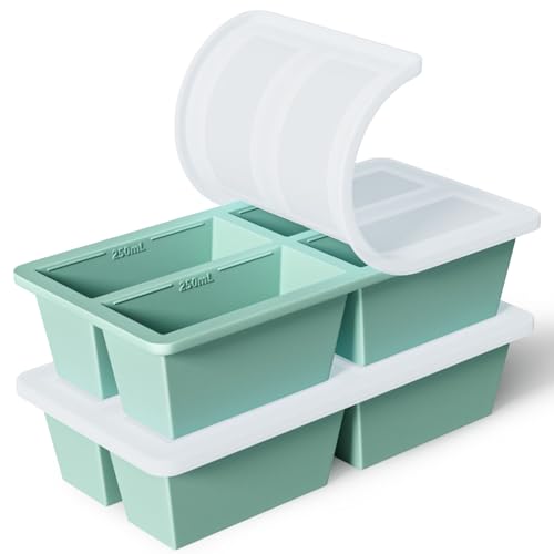 FDDAI Silicone Freezer Tray for Sauce Cube: FDDAI Super Prep Freezing Tray for Souped Storage - Freeze 125mL 250mL Broth Soup Portion - Image 1