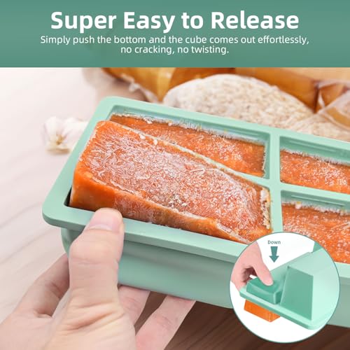 FDDAI Silicone Freezer Tray for Sauce Cube: FDDAI Super Prep Freezing Tray for Souped Storage - Freeze 125mL 250mL Broth Soup Portion - Image 3