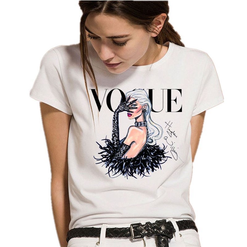 Wish women's fashion women's short sleeve t-shirt a generation of S-3XL - Image 2
