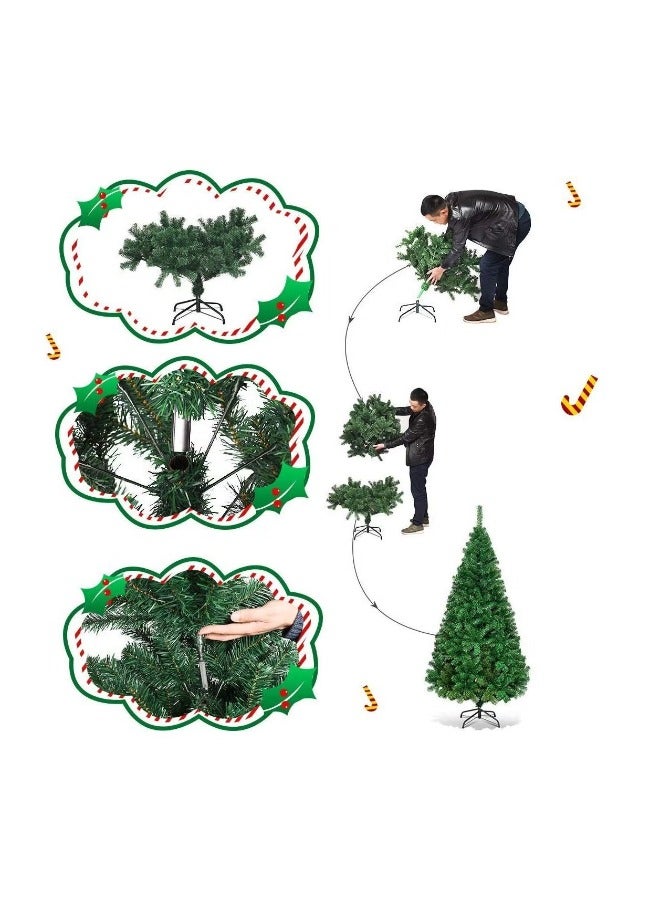 شجرة عيد الميلاد شجرة عيد الميلاد للمنزل عيد الميلاد الديكور شجرة اصطناعية لعيد الميلاد مهرجان مثالية لعيد الميلاد الديكور 180 سنتيمتر (تحتاج إلى تجميع) - Image 3