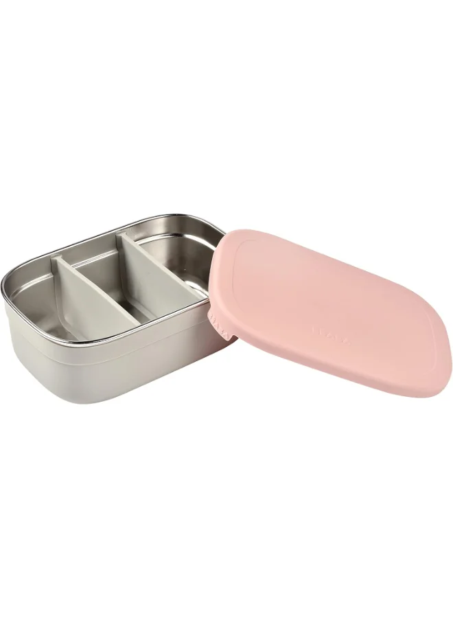 BEABA Stainless Steel Lunch Box Velvet Grey /Dusty Rose