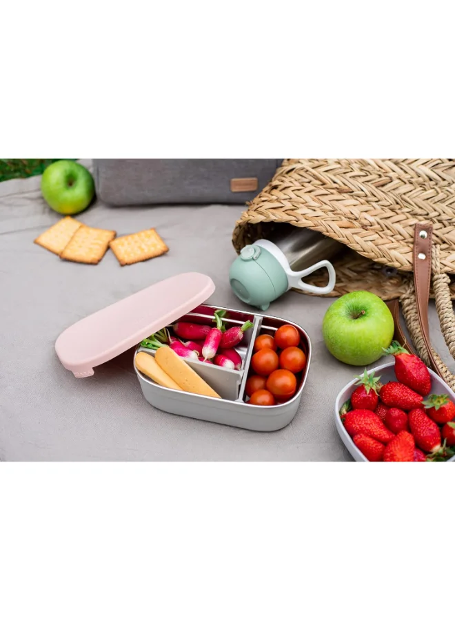 BEABA Stainless Steel Lunch Box Velvet Grey /Dusty Rose