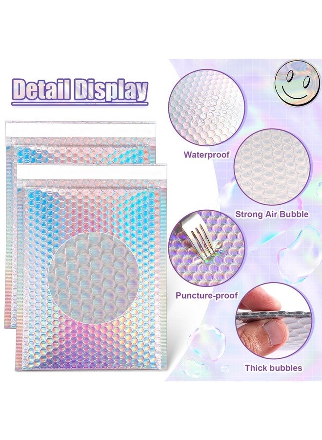 Visen Holographic Bubble Mailers 8.5X12 Inch25 Pcs Metallic Bubble Mailerspoly Padded Envelopesself Seal Waterproof Shipping Bagsglamour Bubble Envelopes For Mailing Packaging Small Business - Image 3