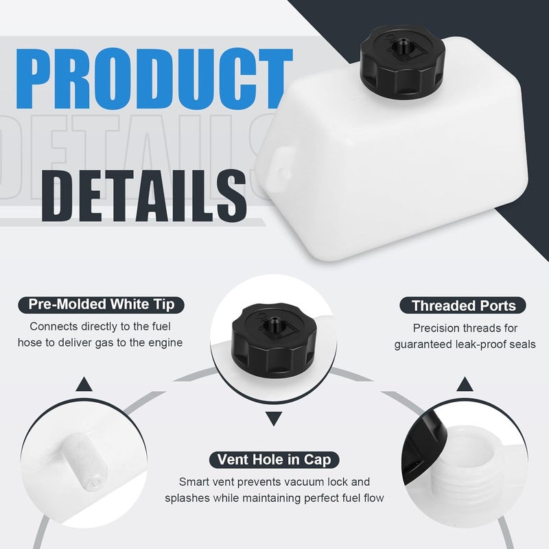 Podoy Mini Bike Gas Tank For Quad Dirt Pocket Atv Scooter 2 Stroke 43cc 45cc 47cc 49cc Fit 1/4 Fuel Line - Image 2