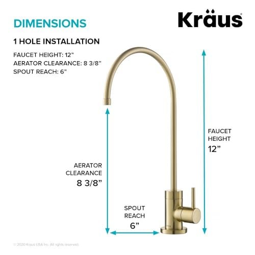 KRAUS Purita 100% Lead-Free Kitchen Water Filter Faucet in Spot Free Antique Champagne Bronze, FF-100SFACB - Image 4