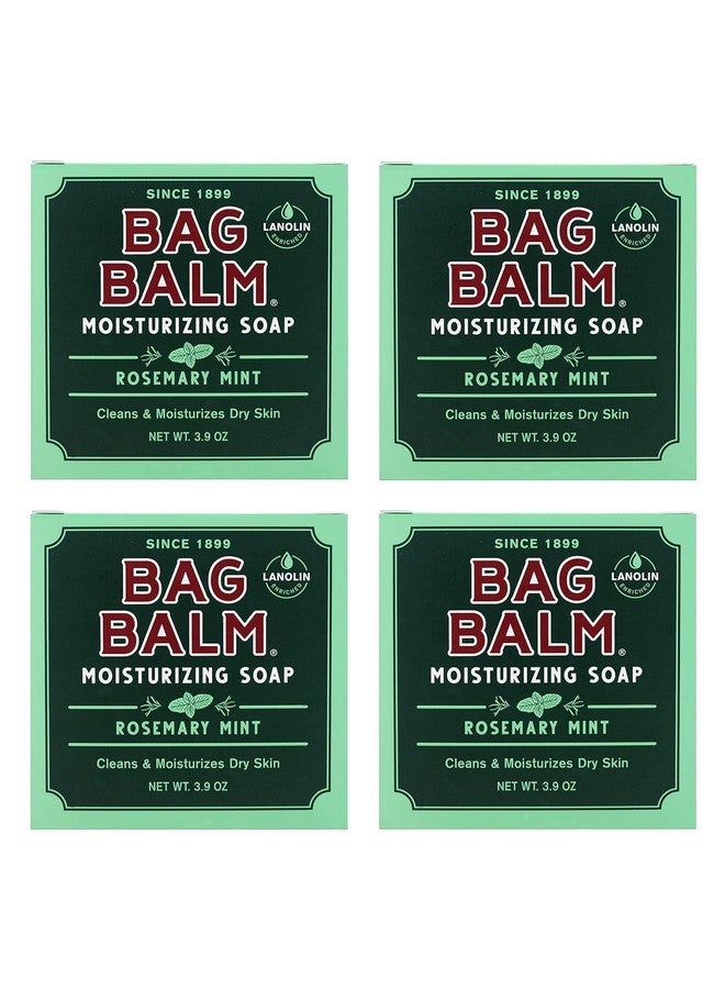 Bag Balm Bar Soap, Mega Moisturizing, Rosemary Mint, 3.9Oz Per Bar (4 Pack) - Image 1