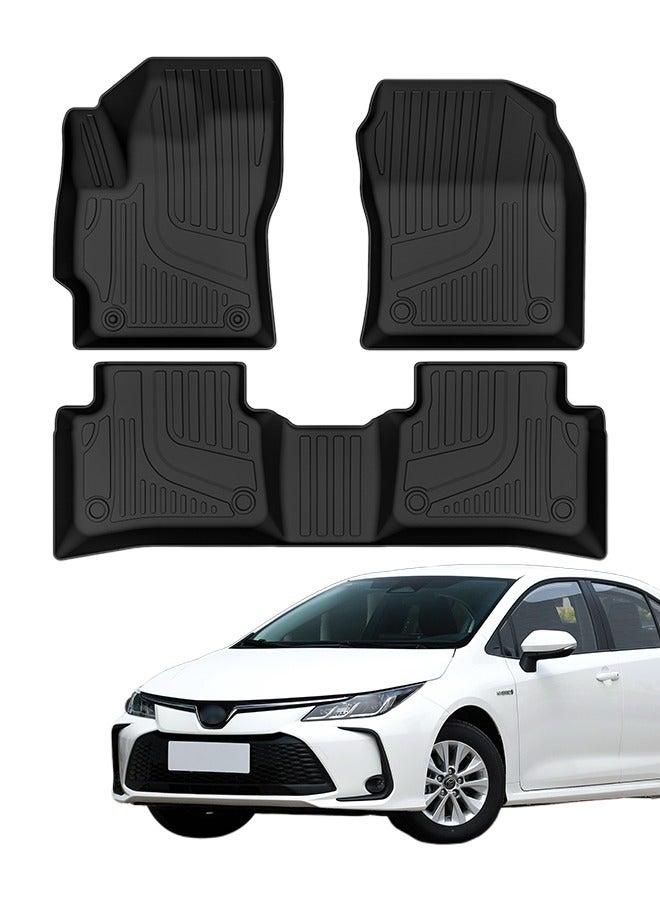 Car mat, suitable for Toyota Corolla hybrid, 2019-2025 model, material: TPE wear-resistant, waterproof, easy to clean, high-end. - Image 1