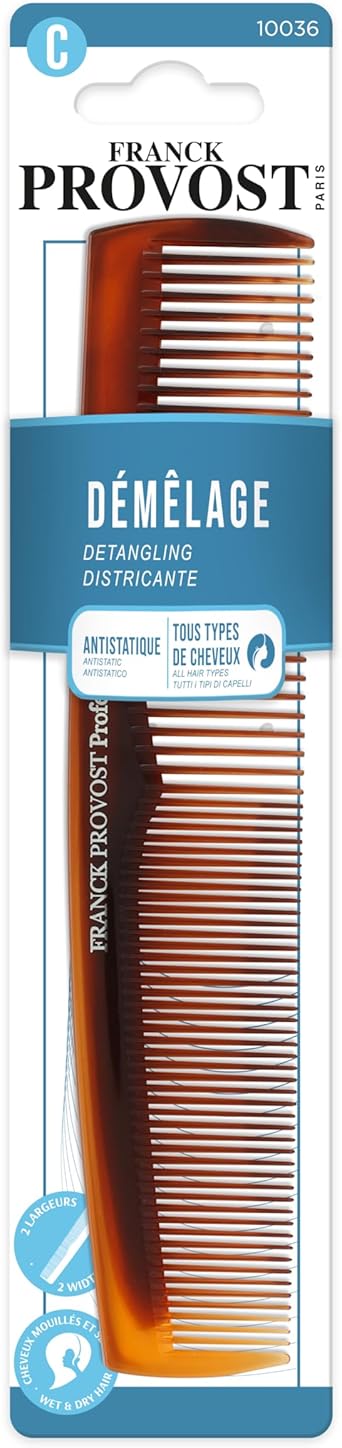 FRANCK PROVOST Antistatic Detangling Comb Precise Styling Double Width Heat Resistant All Hair Types - Image 2