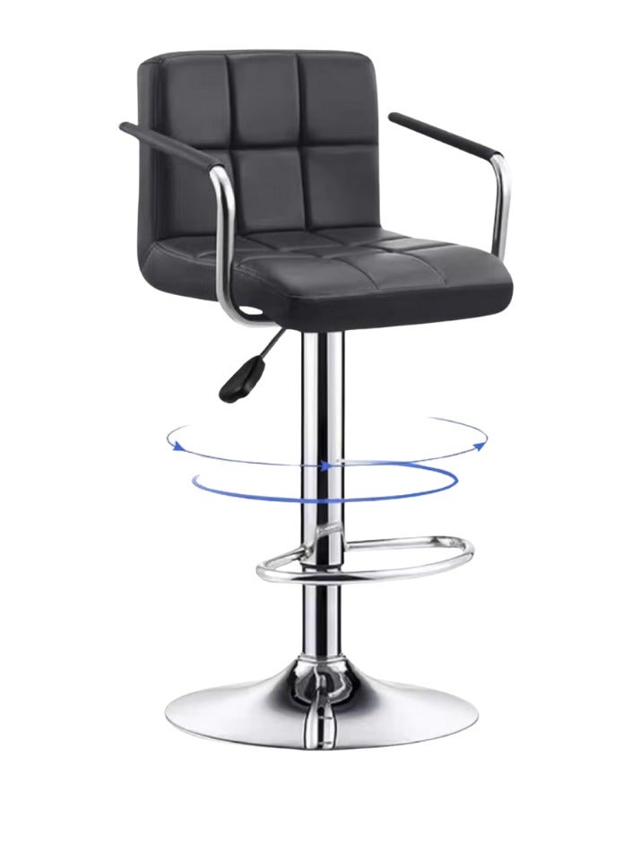 SMART HOME Swivel Bar Stool for Kitchens and Cafes - Modern, Luxury Design with Adjustable Backrest and Padded Seat - Bar Table and Counter Chair for Kitchens, Restaurants, and Cafes - Image 1