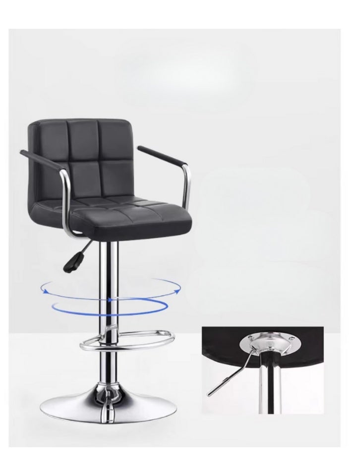 SMART HOME Swivel Bar Stool for Kitchens and Cafes - Modern, Luxury Design with Adjustable Backrest and Padded Seat - Bar Table and Counter Chair for Kitchens, Restaurants, and Cafes - Image 3