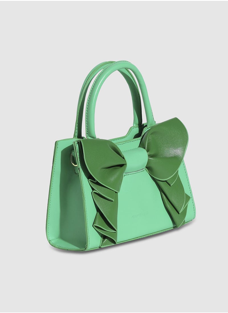 Haute Sauce Bow Mini Handbag - Green  - Image 2