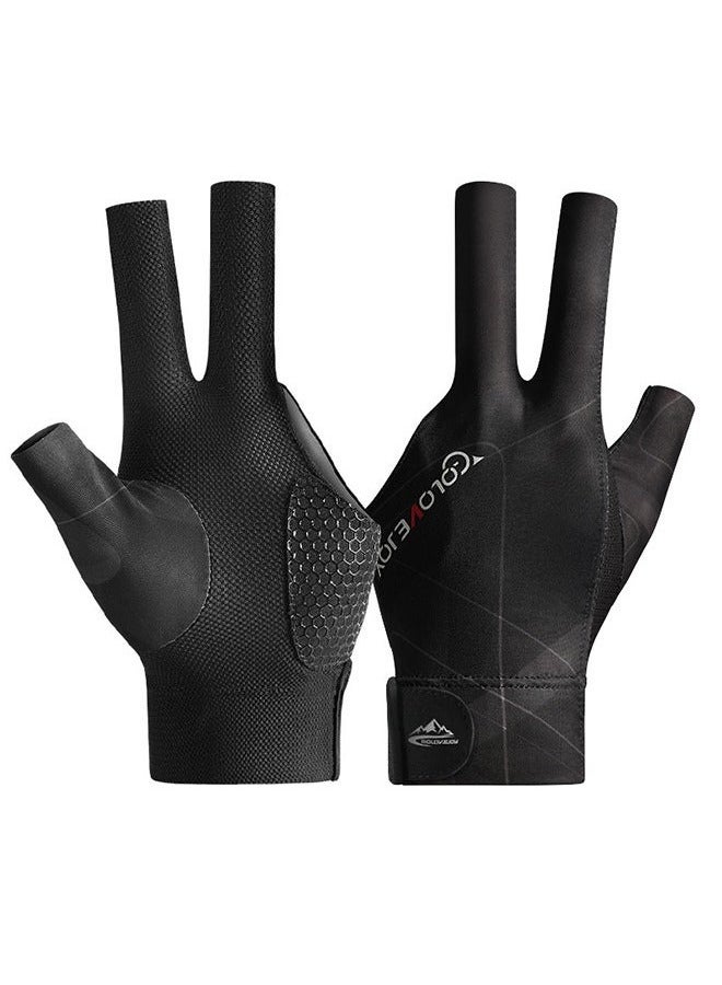 REXCHI Billiard Gloves, Light And Breathable Three-Finger Gloves, Snooker Table Tennis Non-Slip Gloves Single Pack Suitable For Left Hand - Image 2